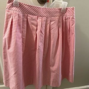 Brooks Brothers pink and white gingham skirt